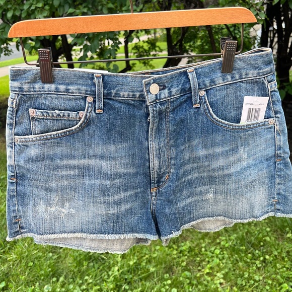 🆕 Agolde Anja High Waist Cut-Off Short | Size 30 | Asheville | A Gold E NEW/NWT - Picture 10 of 17